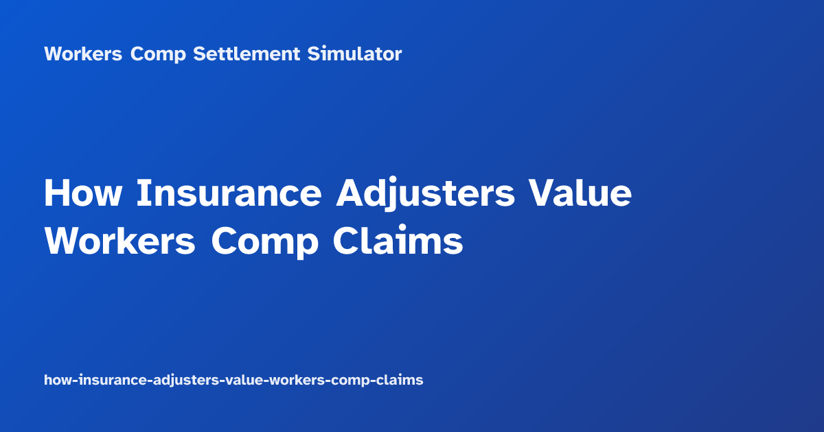 How Insurance Adjusters Value Workers Comp Claims